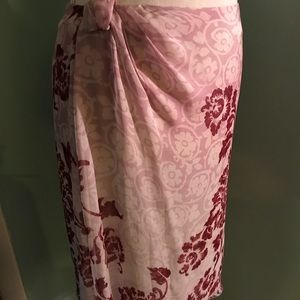Armani Collezioni silk skirt pink print .